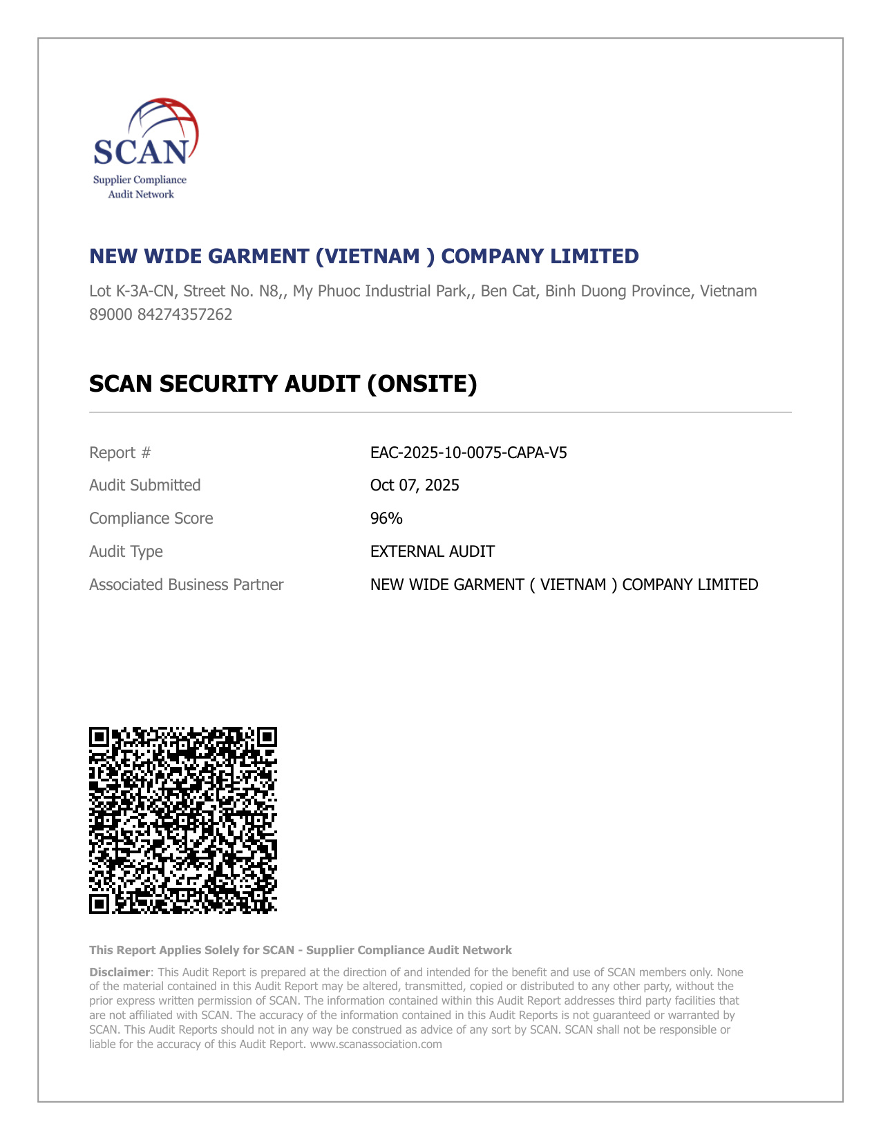 SCAN Audit Report